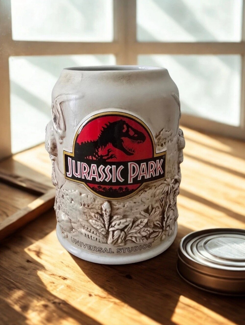 Jurassic Park Ceramic Large Coffee Mug Universal Studios 3D Fossils 24 oz.